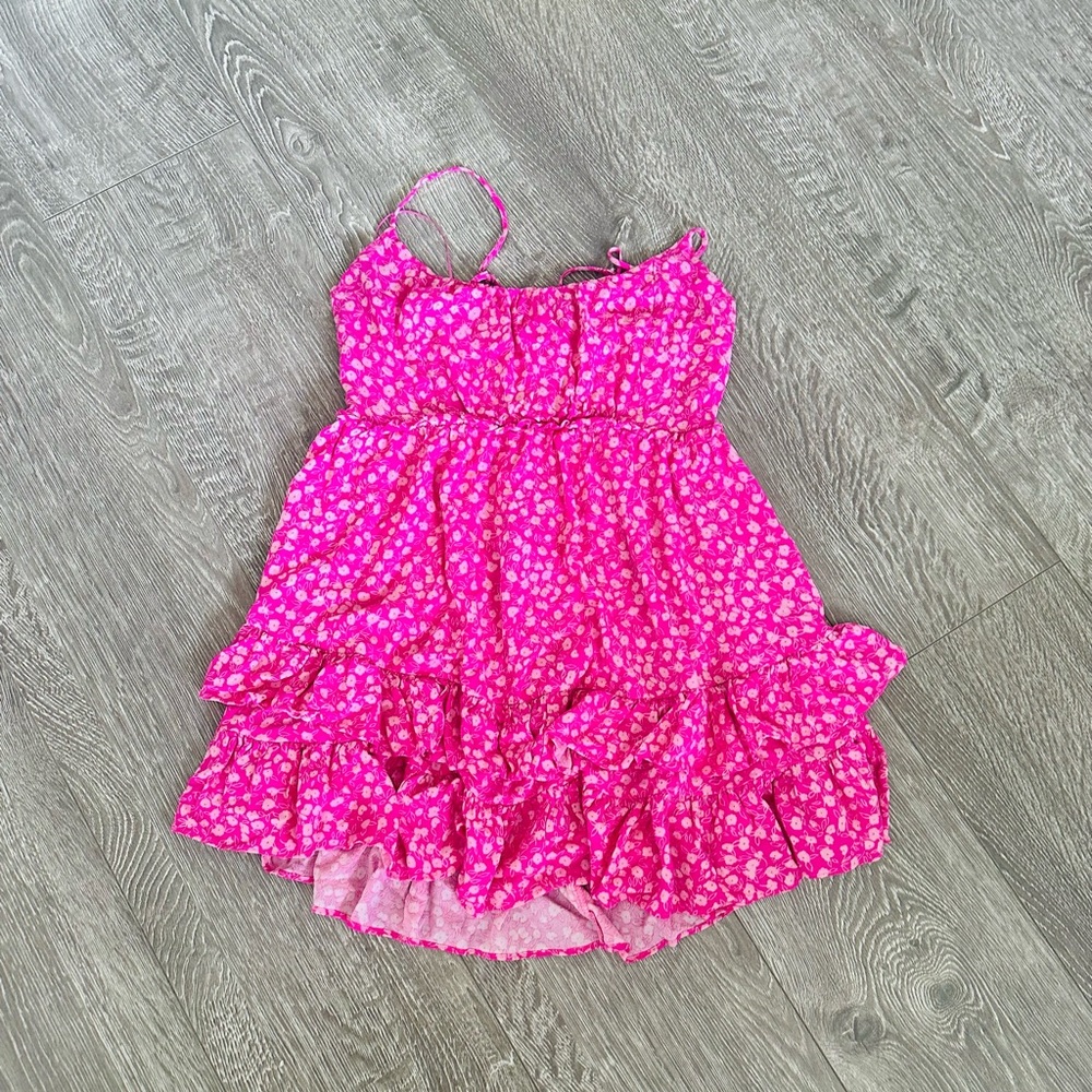 Preppy summer teen pink dress